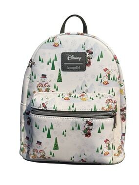Loungefly Kids White Holiday Disney Character Mini Backpack